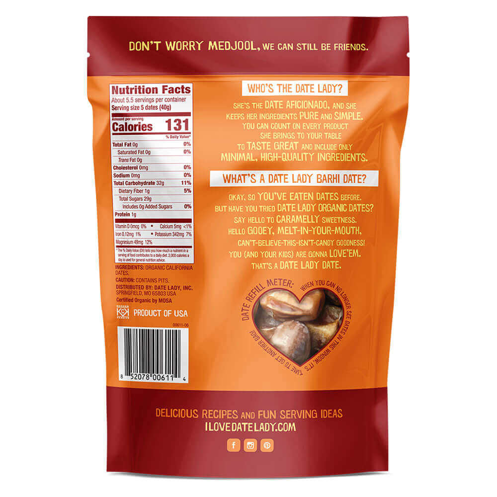 Date Lady Barhi Dates Nutritional Info