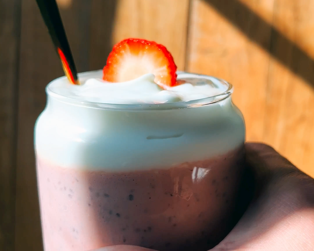 Date-sweetened Strawberry Chia Pudding