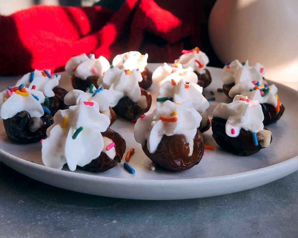 Banana Split Stuffed Dates