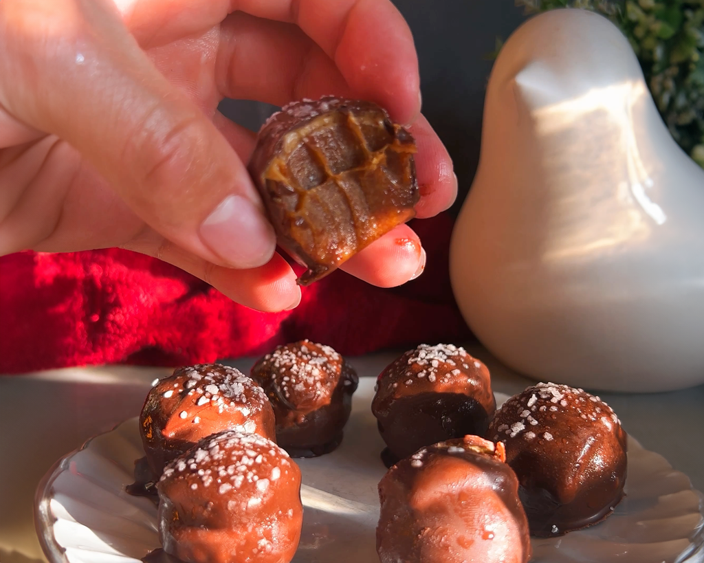 Peanut Butter Date Caramels