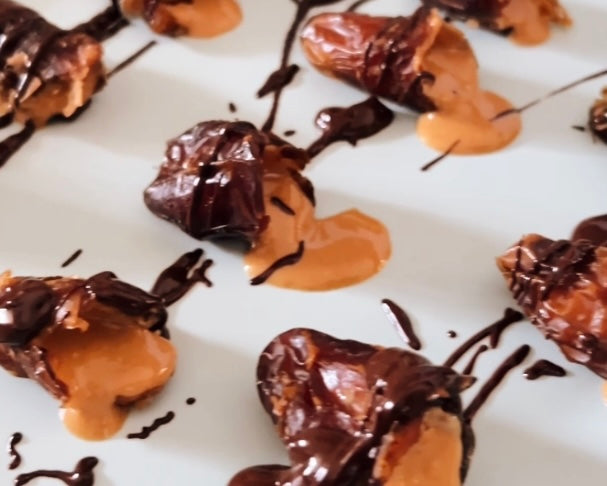 easy 10-minute snack dessert kid friendly finger food peanut butter chocolate dates