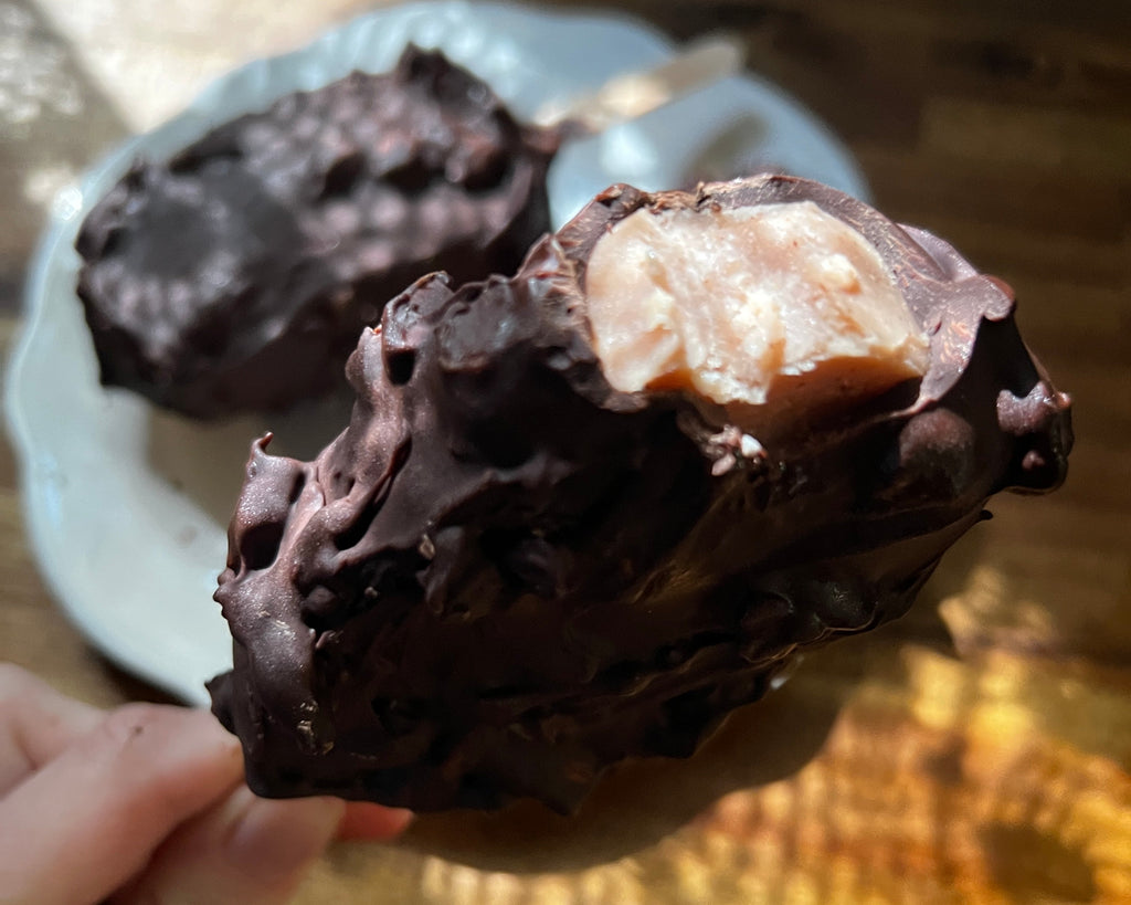Delicious homemade dessert snacks healthy high protein magnum almond chocolate ice cream bars date syrup refined sugar free