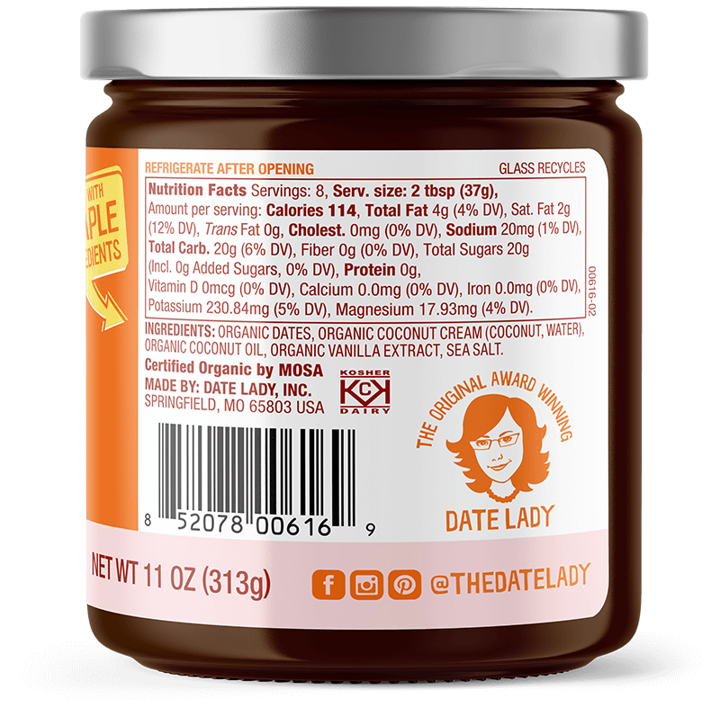 Date Lady Coconut Date Sauce Nutritional Info